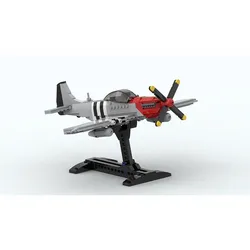 DIY WW2 Military Fighter Series USA P-51 Aircraft Building Block Model Collection Experts High Difficulty educational Brick Toys