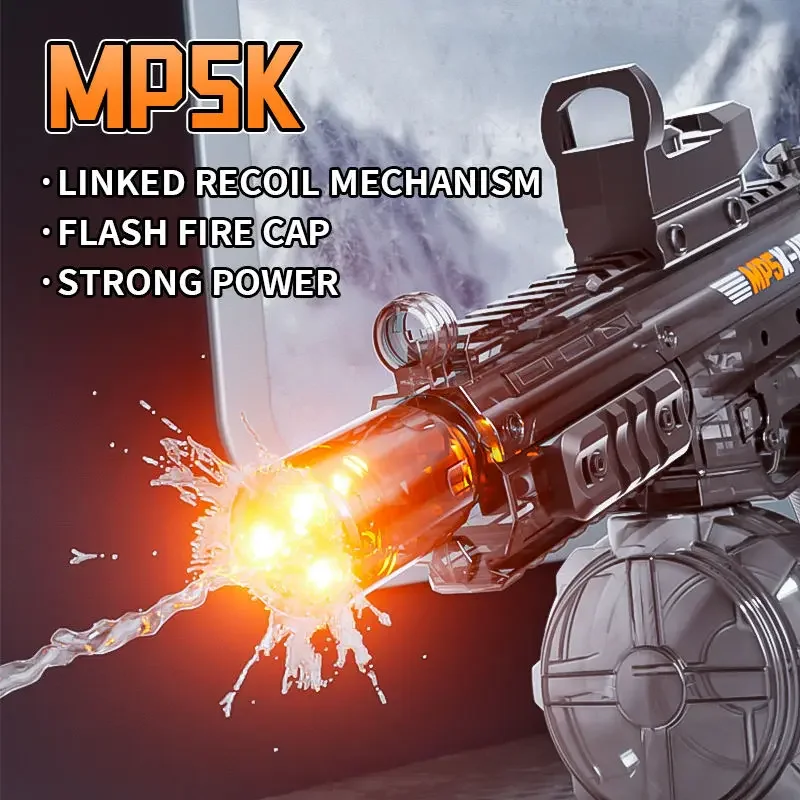 Led Simulated Firing Children Electric Water Gun Continuous Shooting Automatic Water Blasters Summer Outdoor Pool Toys for Kids