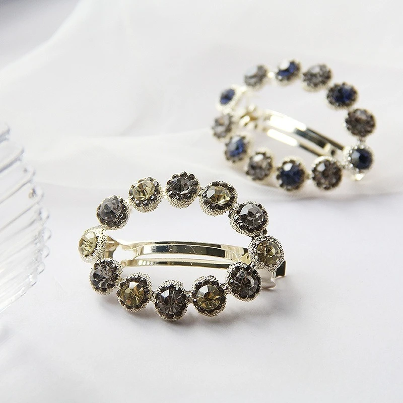 2Pcs Retro Funkelnden Diamant Haar Clip frauen Elegante Täglichen/Datum Frisur Dekoration Vielseitig Temperament Haar Zubehör – Detail 5