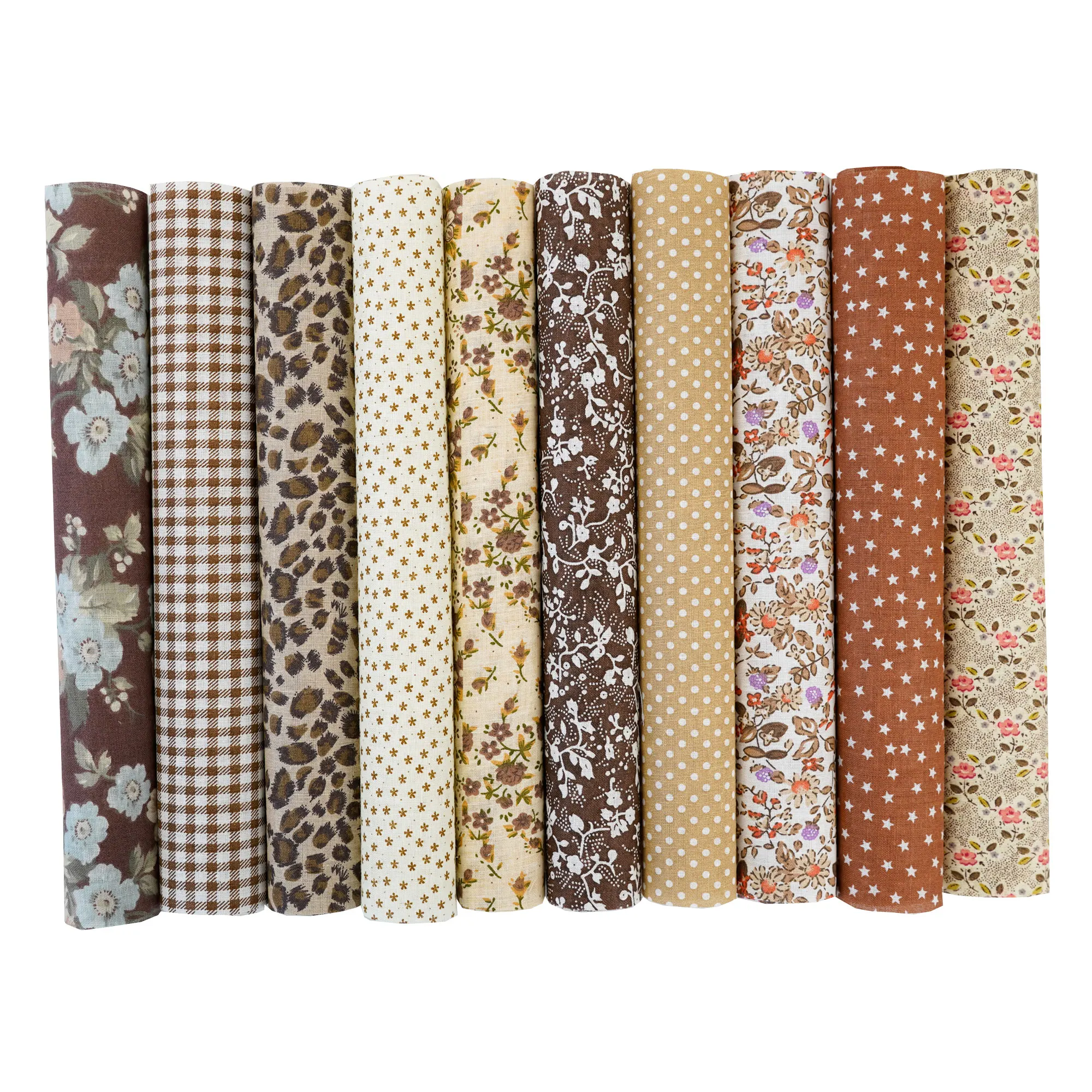 100PCS 25x25cm/10x10cm Quadrate Baumwolle Handwerk Floral Stoff Tücher für DIY Bündel Patchwork Quilten Nähen Scrapbooking Artcraft – Detail 5