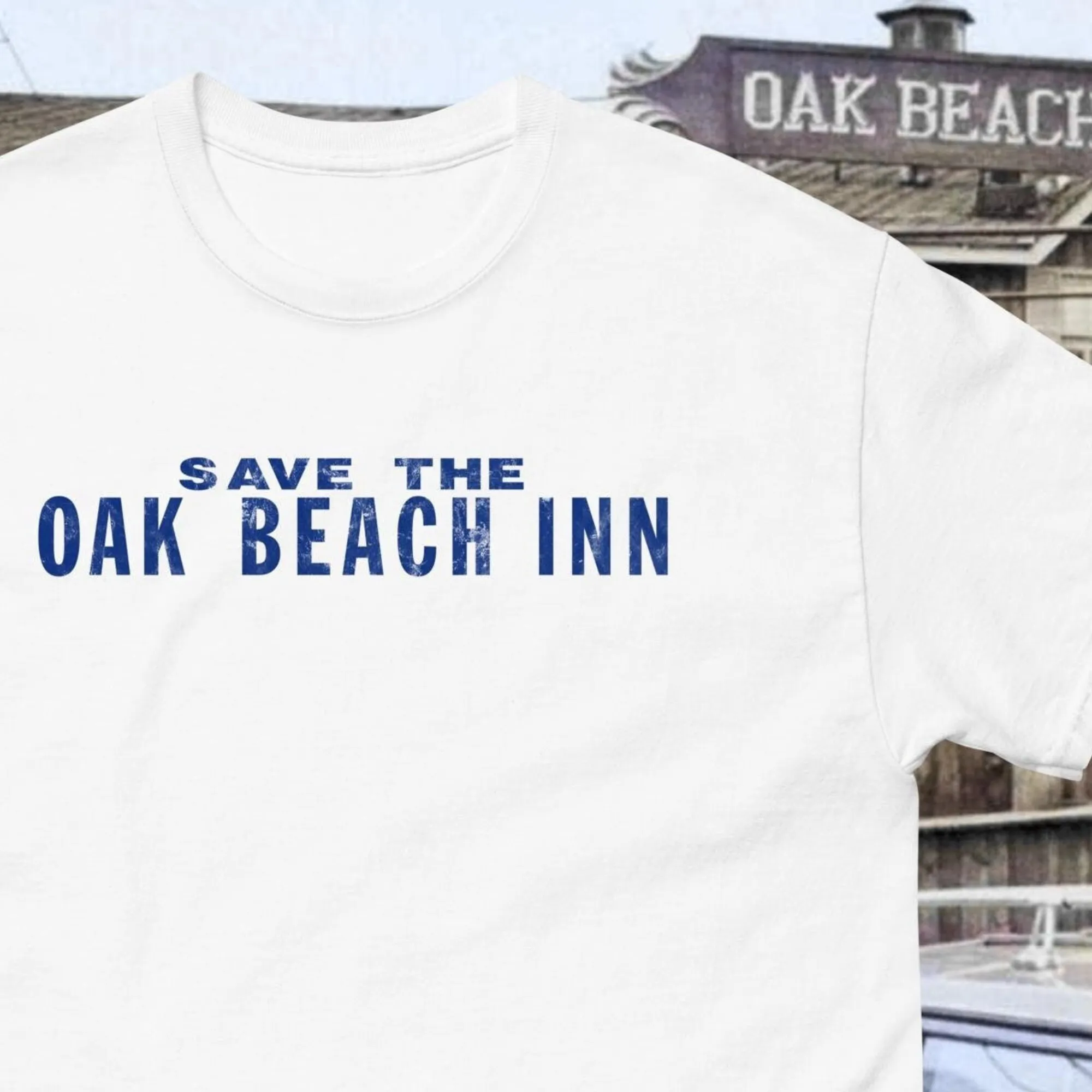 Save The Oak Beach Inn Obi Distressed Classic T Shirt