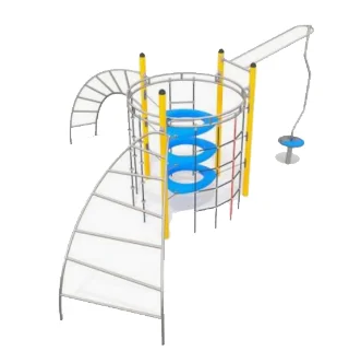 Outdoor Playground Fitness Training Wood Climbing Rope Net for Kids