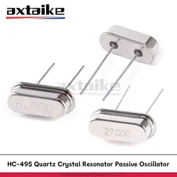 10PCS 4 6 8 10 11.0592 12 13.56 16 18.432 20 22.1184 24 25 27 30 32 MHZ HC-49S DIP Quartz Crystal Resonator Passive Oscillator