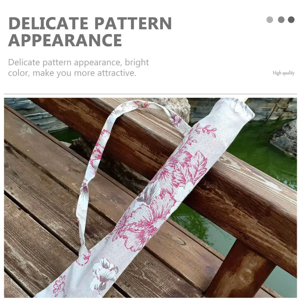 5Pcs Oil Paper Umbrella Bag Decorative Portable Umbrella Storage Pouch Dustproof Pollen Resistant Straight Handle Carrying Cover