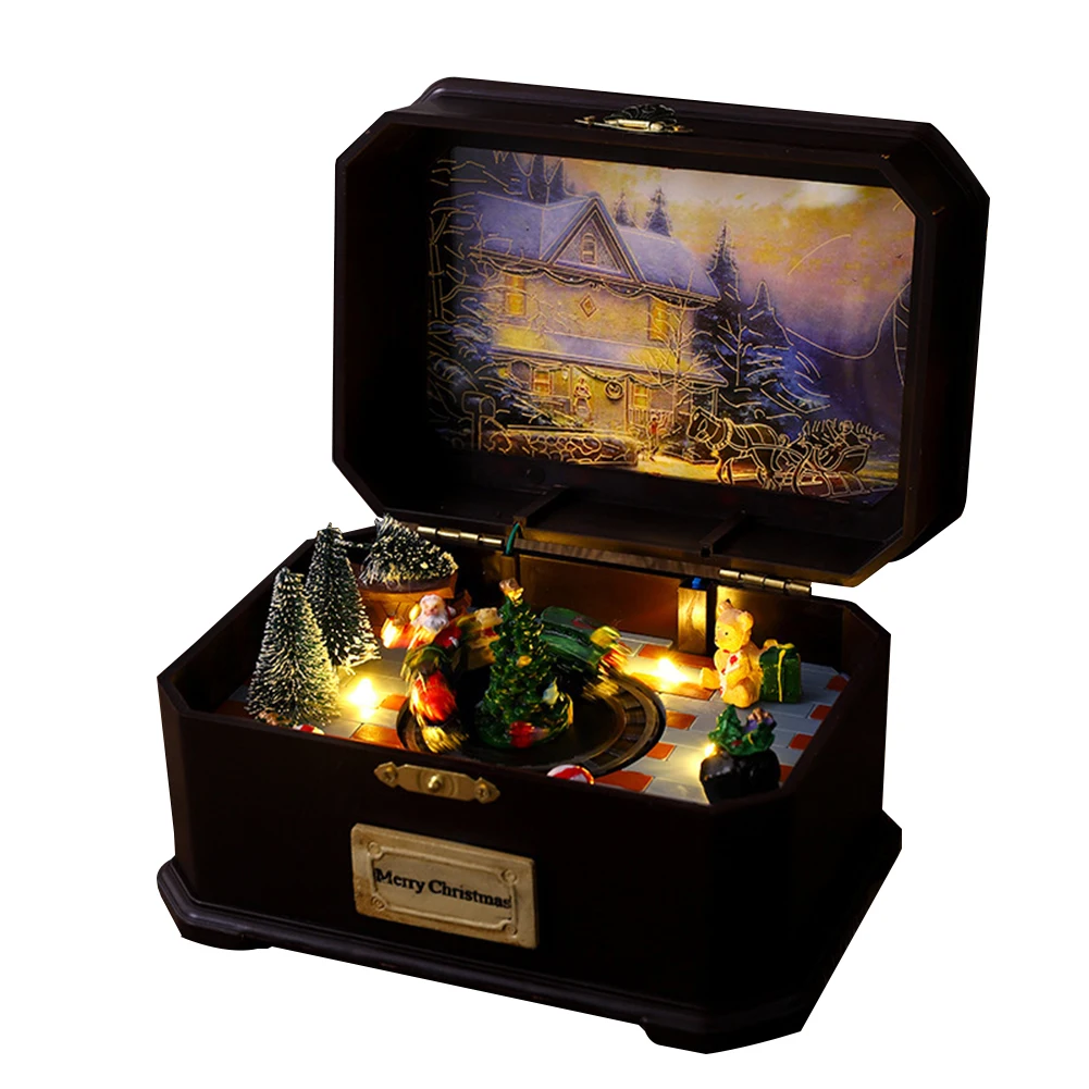 for whimsical Luminous Music Box Ornament that Rotates Gracefully while Playing Delightful Tunes to Enhance Your Holiday