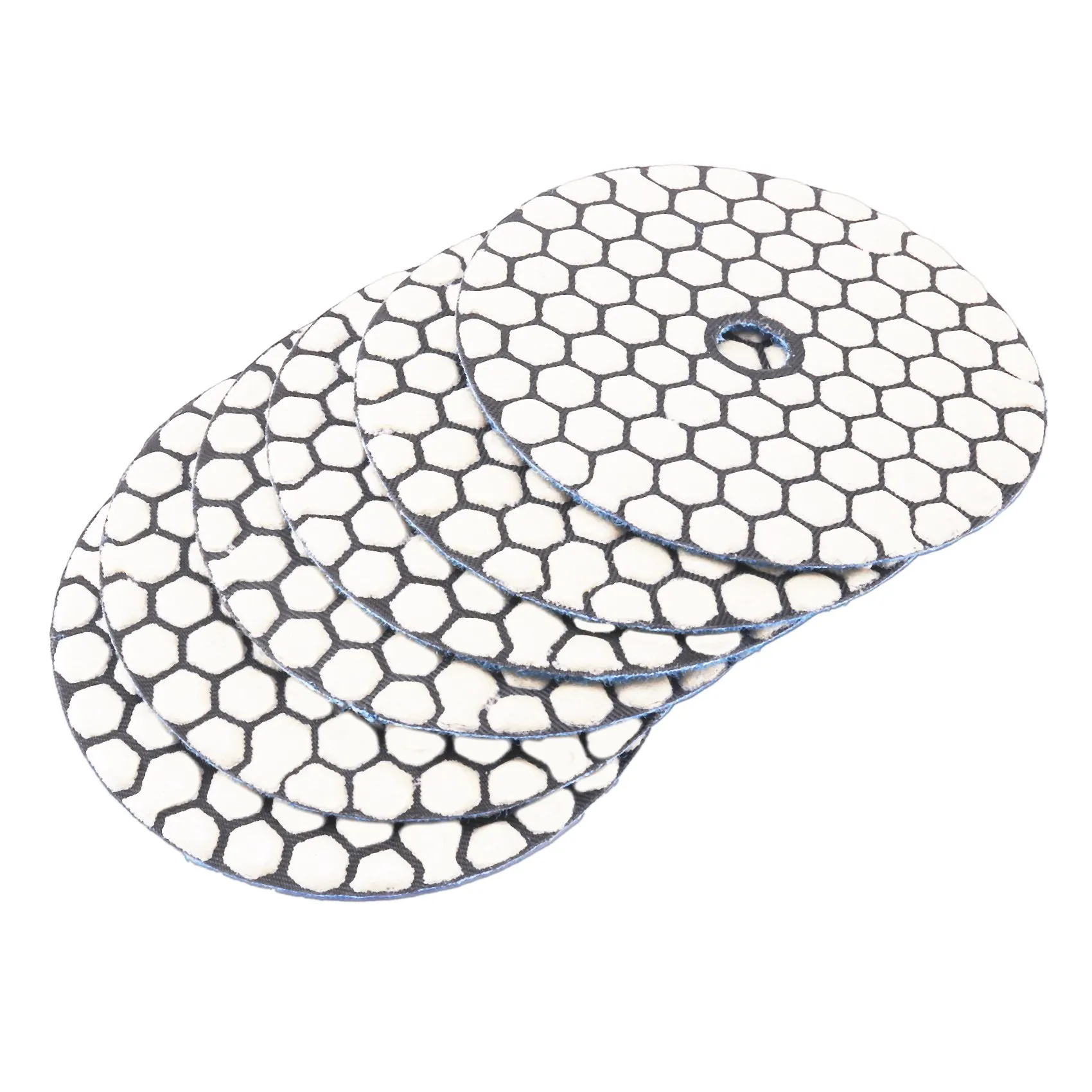 6 Pcs 4 Inch /100 Mm Grit 50 Diamond Dry Polishing Pad Granite Marble Flexible Resin Sanding Disc Ceramic Stone Polisher Disc