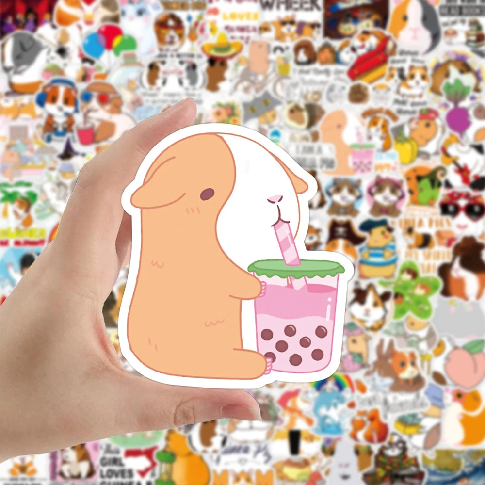 10/30/50/100PCS Kawaii Guinea Pig Cartoon Stickers Animals Graffiti Decals DIY Laptop Suitcase Guitar Travel Sticker Kids Toys