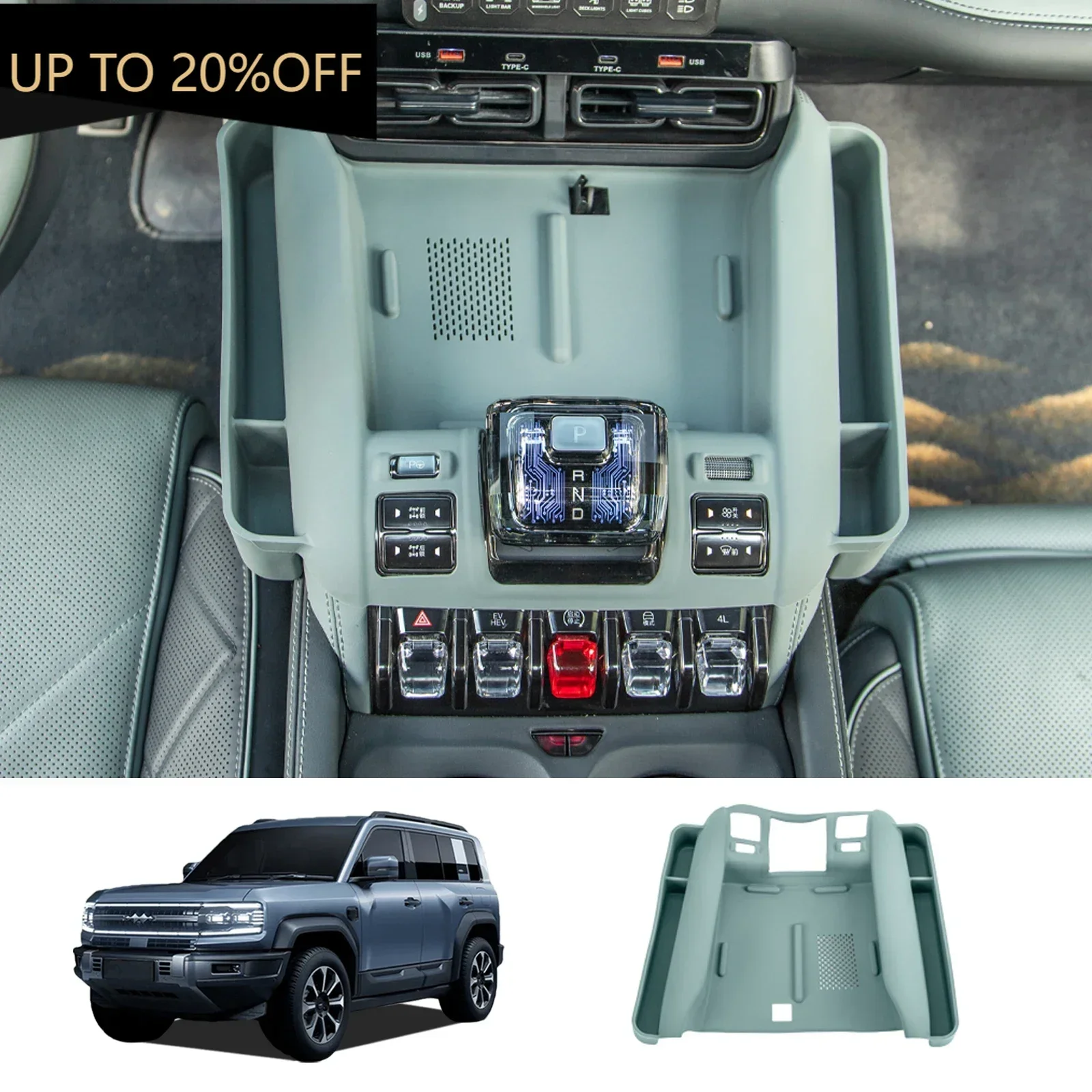 

NEW！For BYD Leopard 5 2023+ Central Control Full Coverage Wireless Charging Silicone Pad Anti-slip Car Accessories 3 Colors