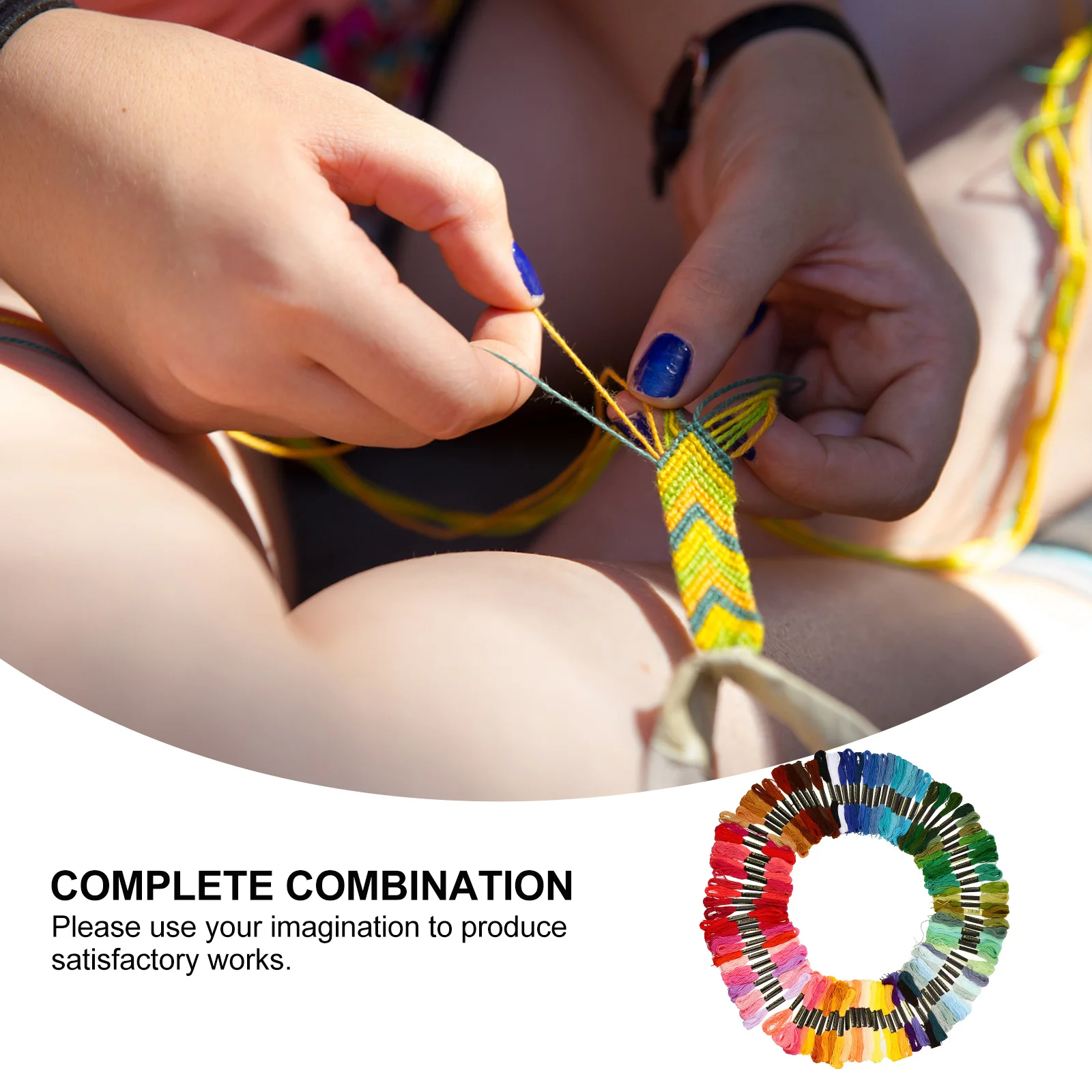 

1Set Bracelet Making Kit Rope Weaving Tool Durable Braiding Board Embroidery Thread DIY Craft Bracelet Knitting Tool Colorful