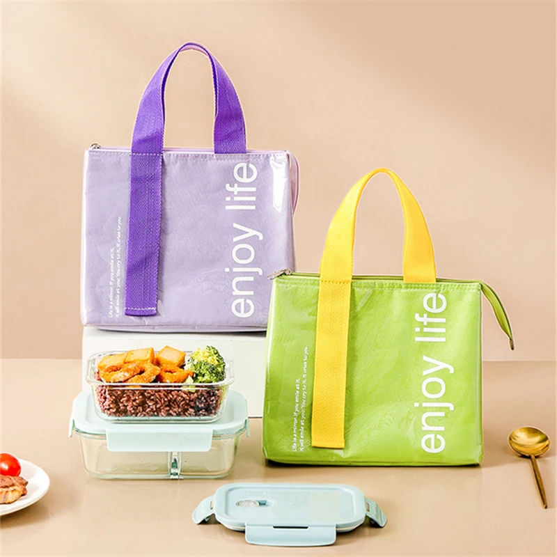 Waterproof Thickened Thermal Lunch Bag Portable Bento Bags Large Capacity Picnic Bag Ice Pack Food Case for School Travel