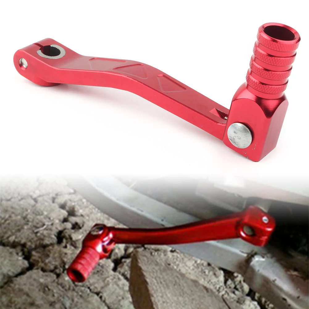 Universal For Honda XR CRF 50 70 100 125 Dirt Bike Red 10 mm Folding Shifter Shift Lever Aluminum Alloy