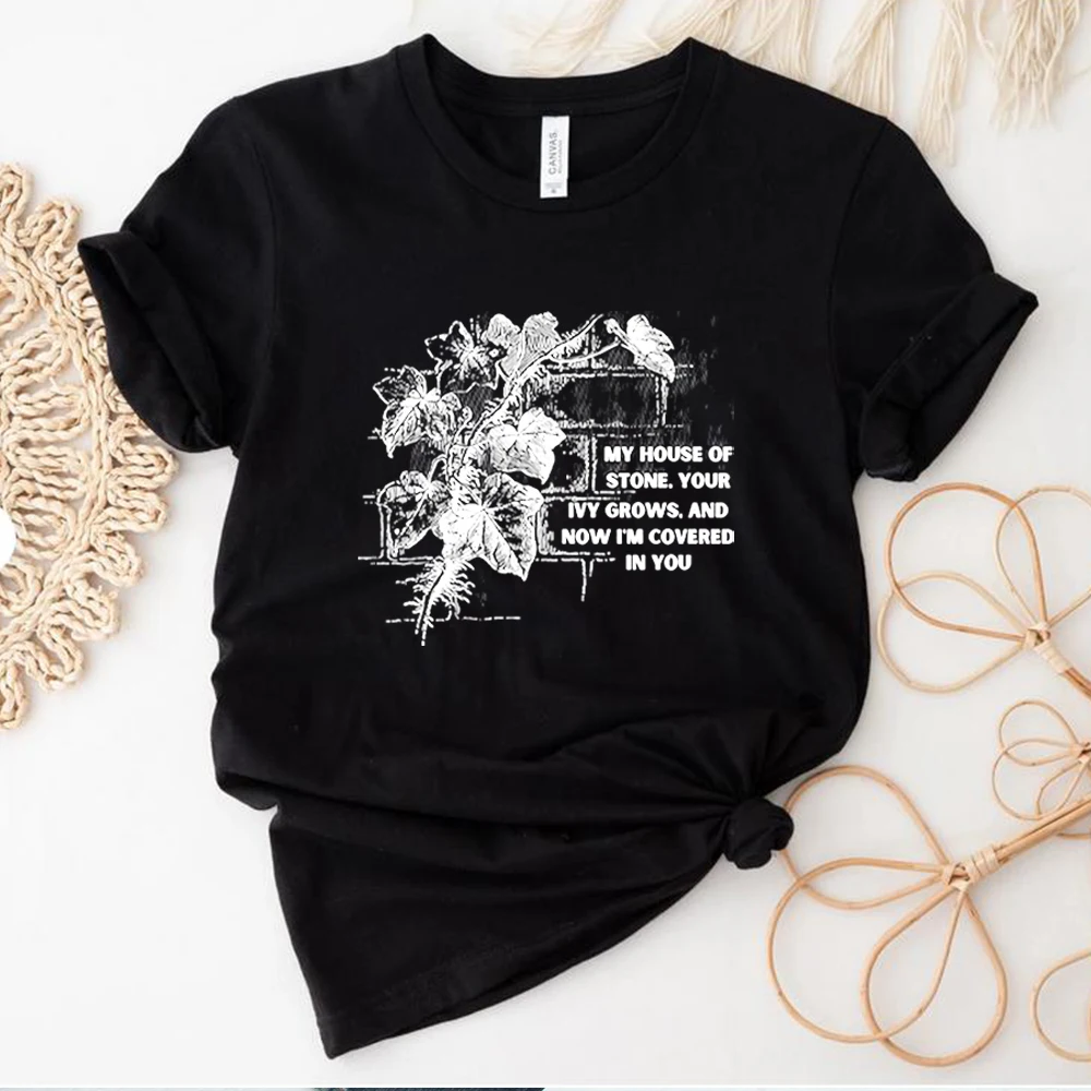 Unisex Ivy Evermore T-Shirt Evermore Lyrics Shirts Ivy Graphic Shirt Folklore Evermore Merch Fans Gift Men Women Casual Tops