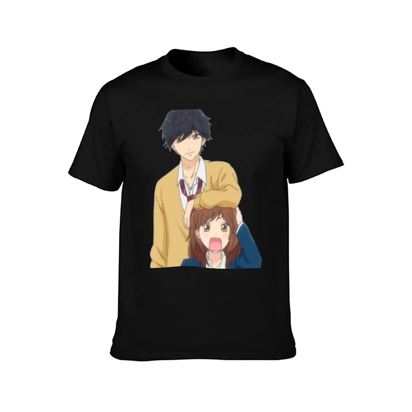 Blue spring ride : Cute Kou X Futaba ! T-Shirt Summer Casual Cotton Tee Oversized Streetwear Tops Vintage Graphic Print