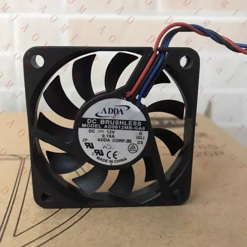

RT For ADDA AD0612MB-GA6 6010 DC12V 0.19A 6CM 3-Wire Silent Cooling Fan