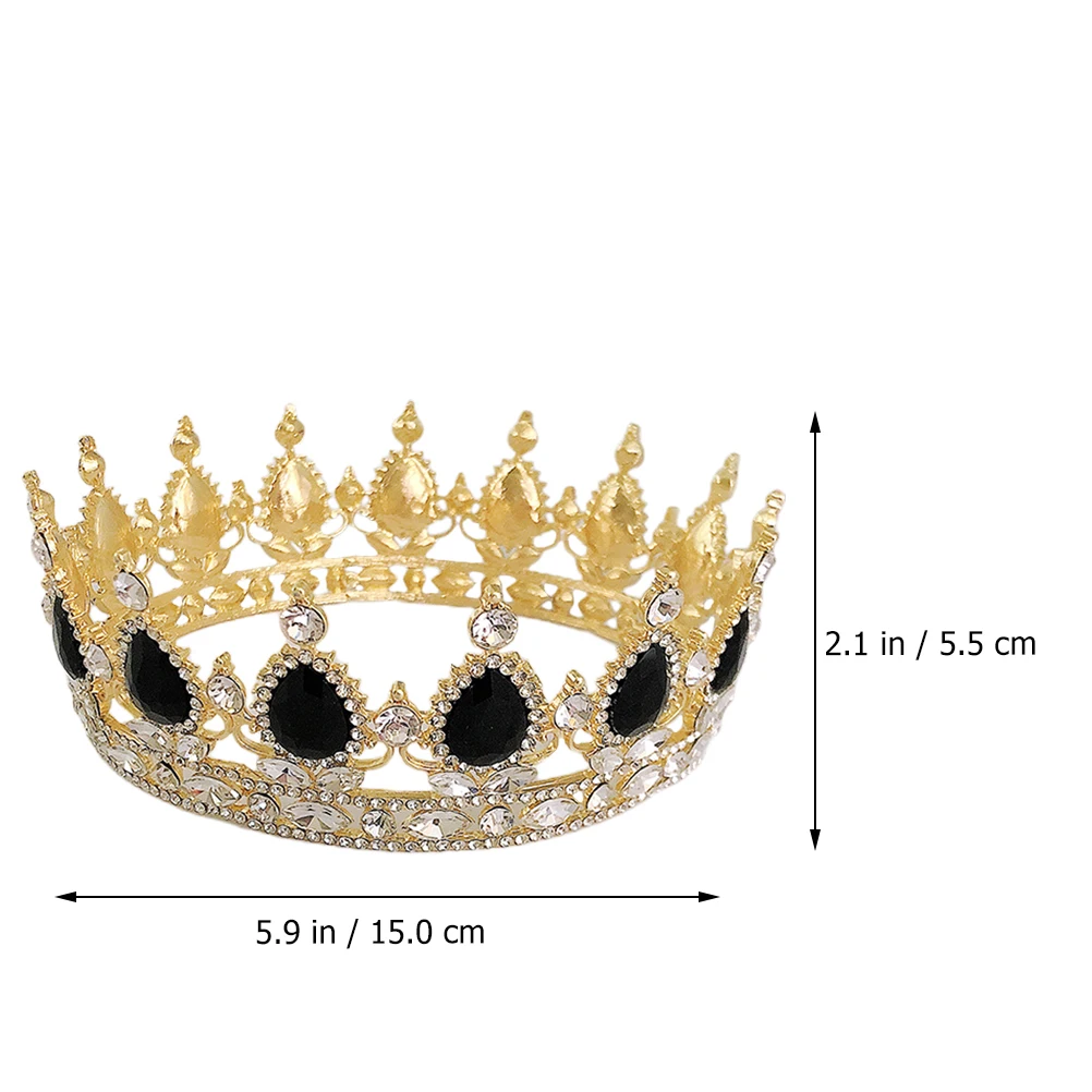 

Drop Crystal Crown Lightweight Comfortable Anti Fade Rhinestone Adornment Wedding Bridal Alloy Hair Prop Charm Decor Sweet