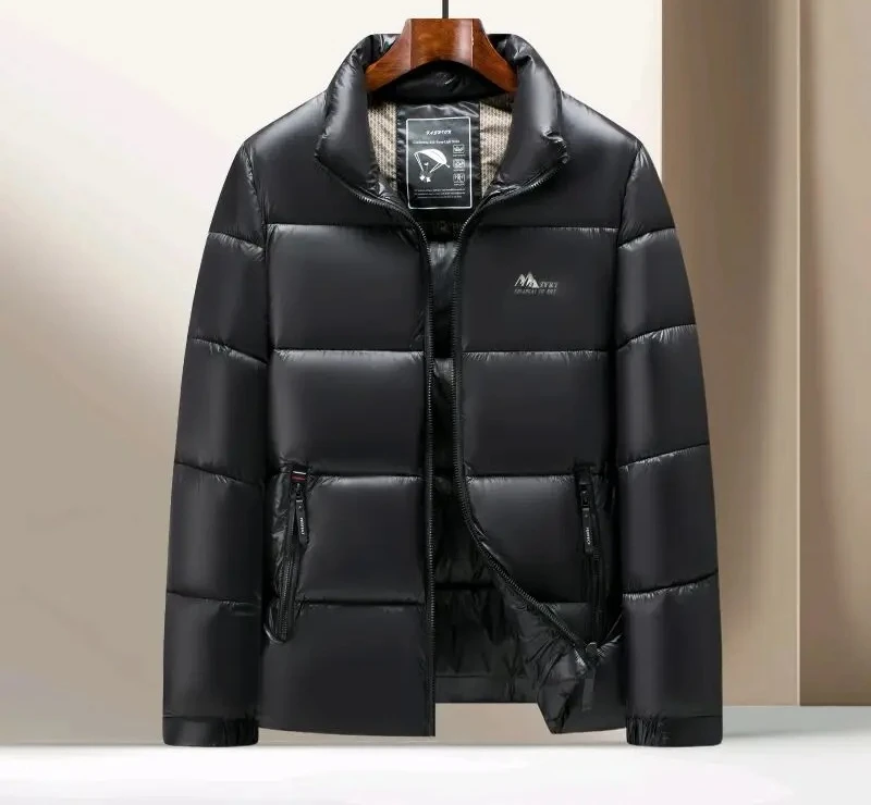 

Men's Classic Coat 2025 Winter Trendy Stand Collar Down Jacket New Stylish Warm Solid Color Multiple Colors Sizes