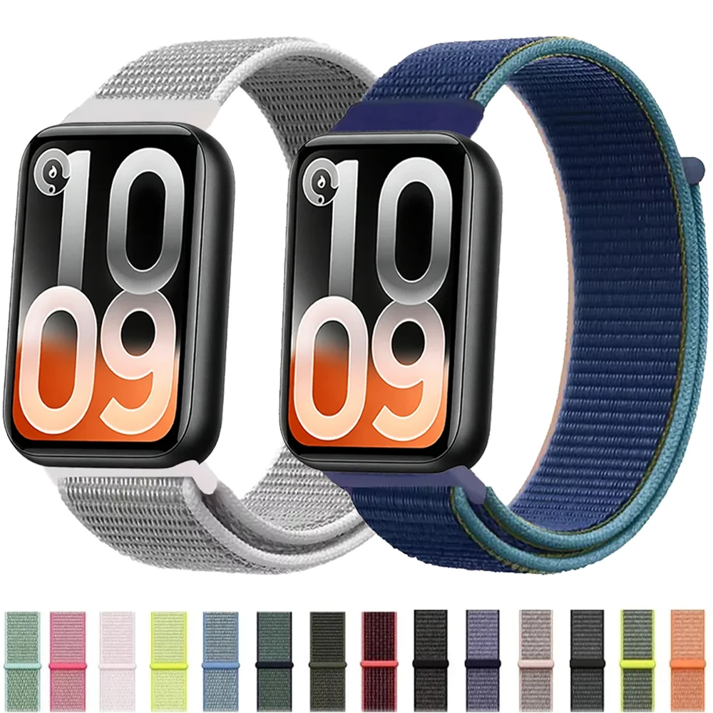 Nylon-Schlaufenarmband für Xiaomi Miband 10 Pro/9 Pro/8Pro, Atmungsaktives Ersatz-Armband für Redmi Watch 4-5-6, Zubehör