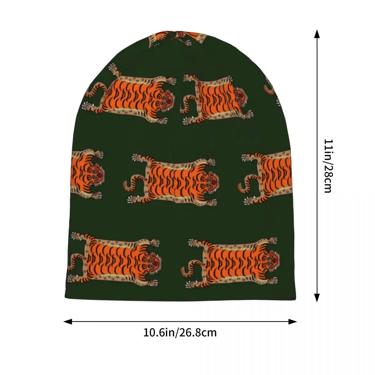 TIBETAN TIGER RUG Warm Knitted Cap Fashion Bonnet Hat Autumn Winter Outdoor Beanies Hats for Men Women Adult