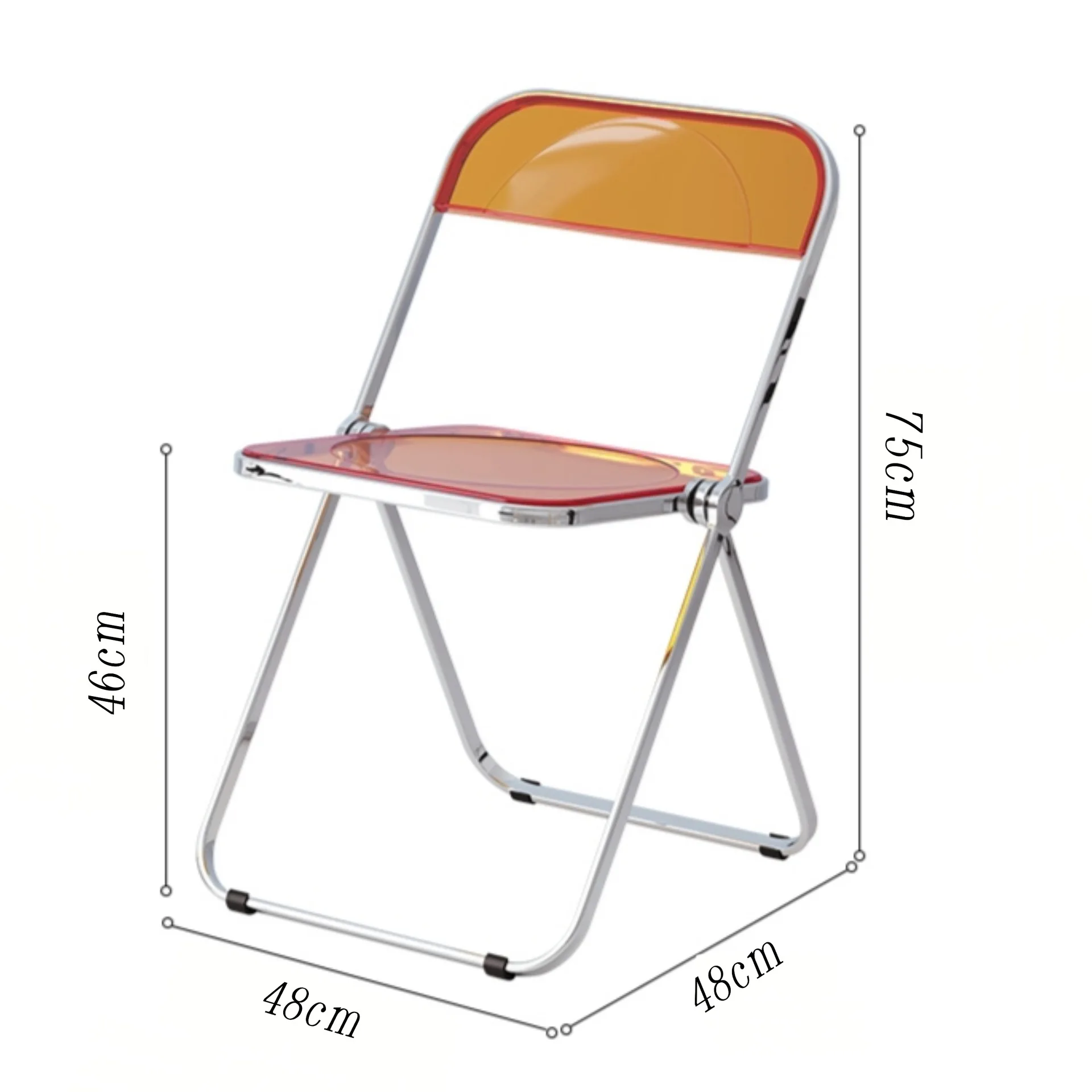 Sedia da pranzo creativa in acrilico trasparente per uso domestico