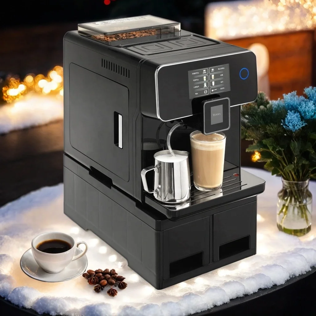 Automatic 1500W One Touch Bean to Cup Cappuccino Latte Macchiato Cafe Espresso Machine Coffee Maker With Grinder
