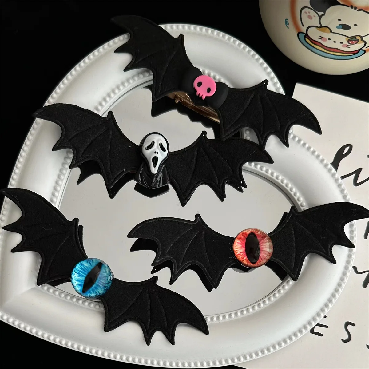 Halloween-Haarspangen – Filz, Teufel, Fledermausflügel, DIY-Bastelzubehör, Halloween-Kostüm, Vampir-Haarspange, Dekorationen