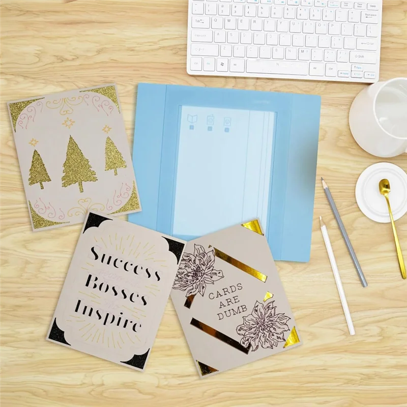 حصيرة بطاقة ETRT حصيرة قطع لزجة كرافت لـ Cricut Joy Xtra (4.75 × 6.65 بوصة، عبوتان) حصيرة لاصقة متينة لإدخال البطاقات #3