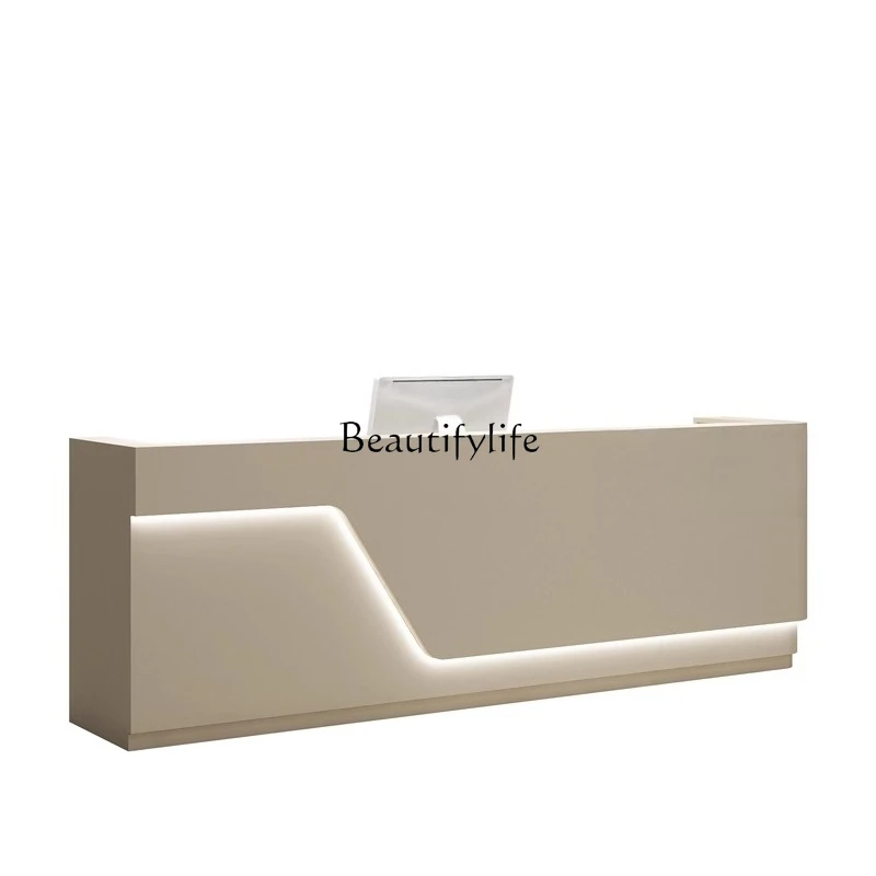 

Simple Modern Beauty Salon Cashier Counter Lacquered Reception Desk
