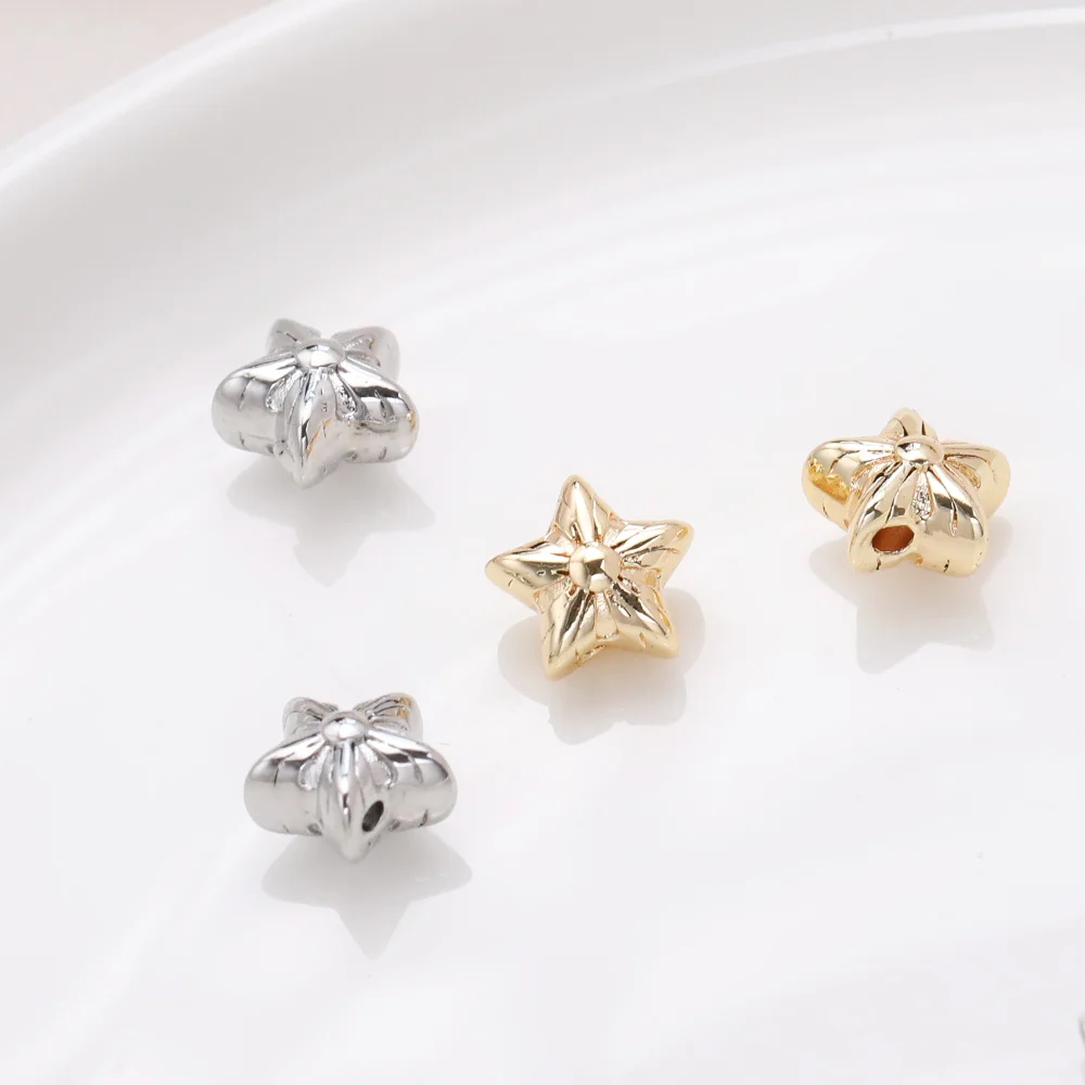 

Cordial Design 100Pcs 8*8MM Hand Made/Jewelry Findings & Components/Copper Accessories/Genuine Gold Plating/Star Shape #195061