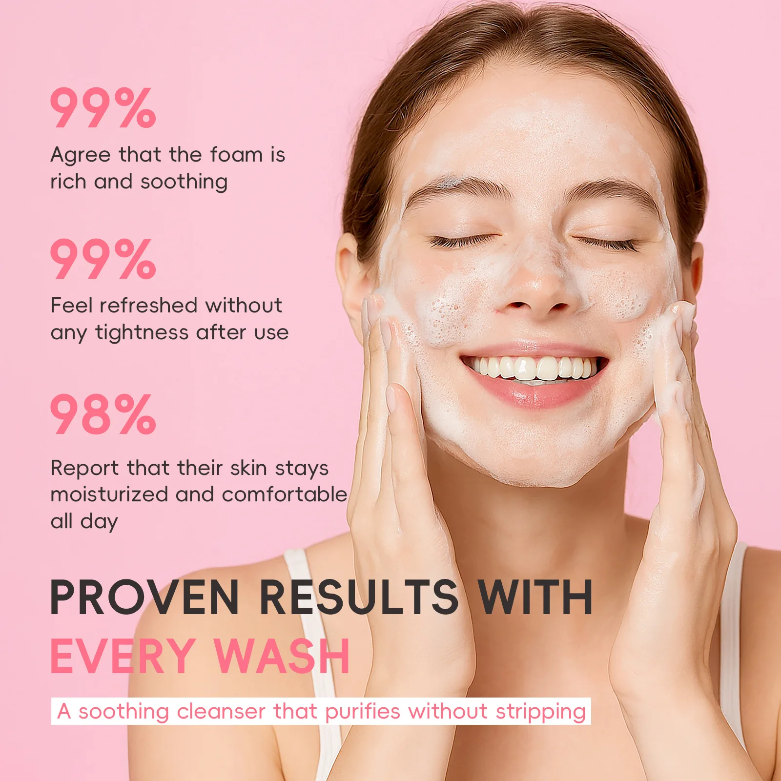 

LAIKOU Cleanser with PDRN & Madecassoside Korean Skin Care Gentle Foaming Face Wash Hydrating Repair Barrier Moisturizing Cleans