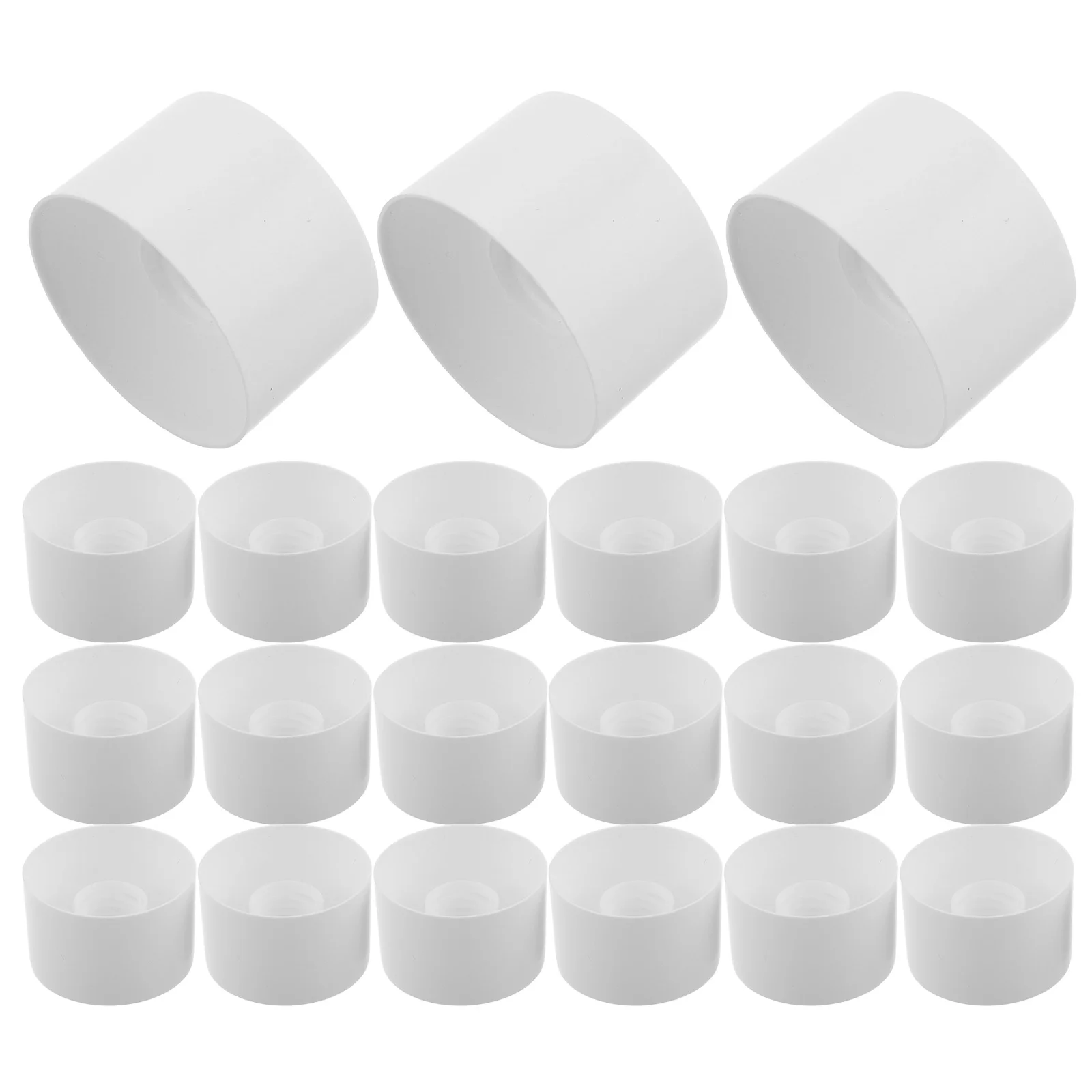 100 قطعة أغطية زجاجات غسل الوجه مانعة للتسرب غطاء الوجه معجون الأسنان توبر قبعات الحمام موزع قابلة لإعادة الاستخدام معجون الأسنان غطاء توبر #4