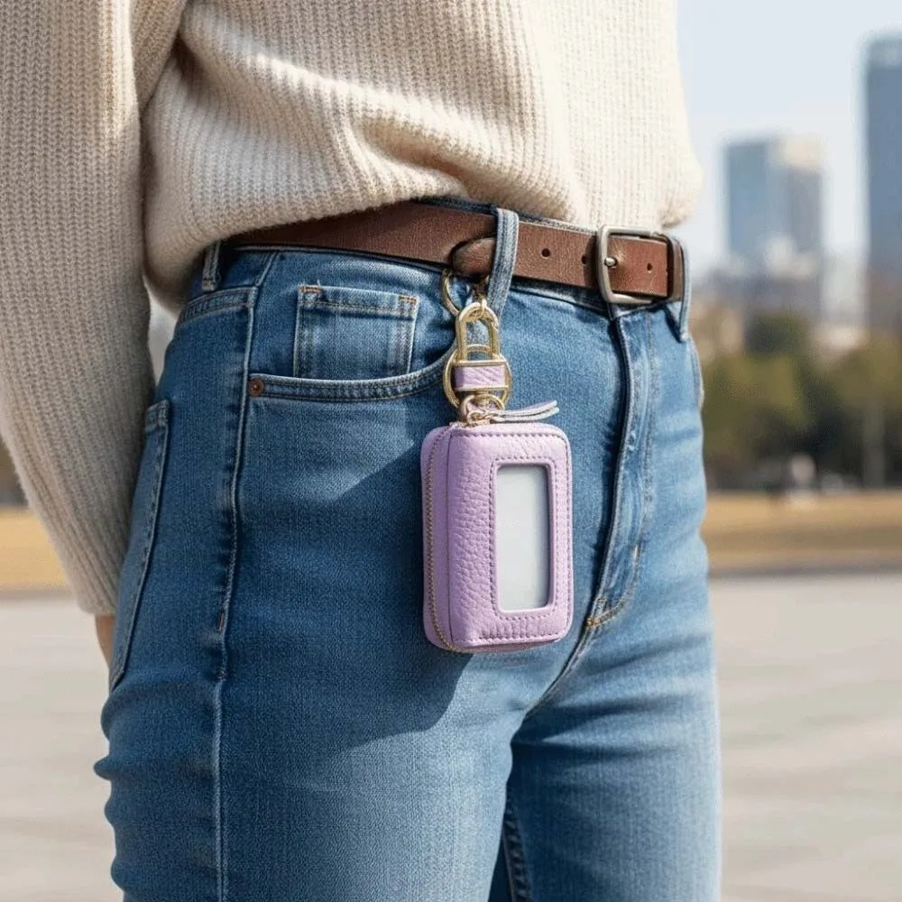 

Портативный подвесной кошелек для монет, изысканный однотонный кожаный чехол для автомобильных ключей, водоотталкивающий, простой маленький мешочек для мелочей, для помады