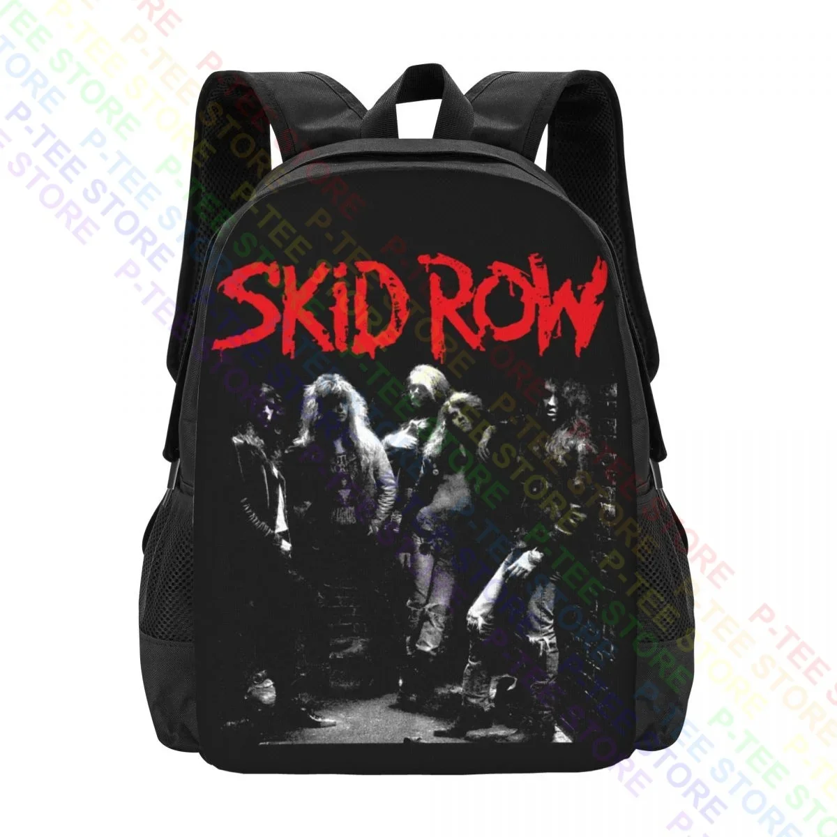 Skid Row Shirt Band Glam Hard Rock SkidrowBackpack Large Capacity Portable Gym Tote Bag