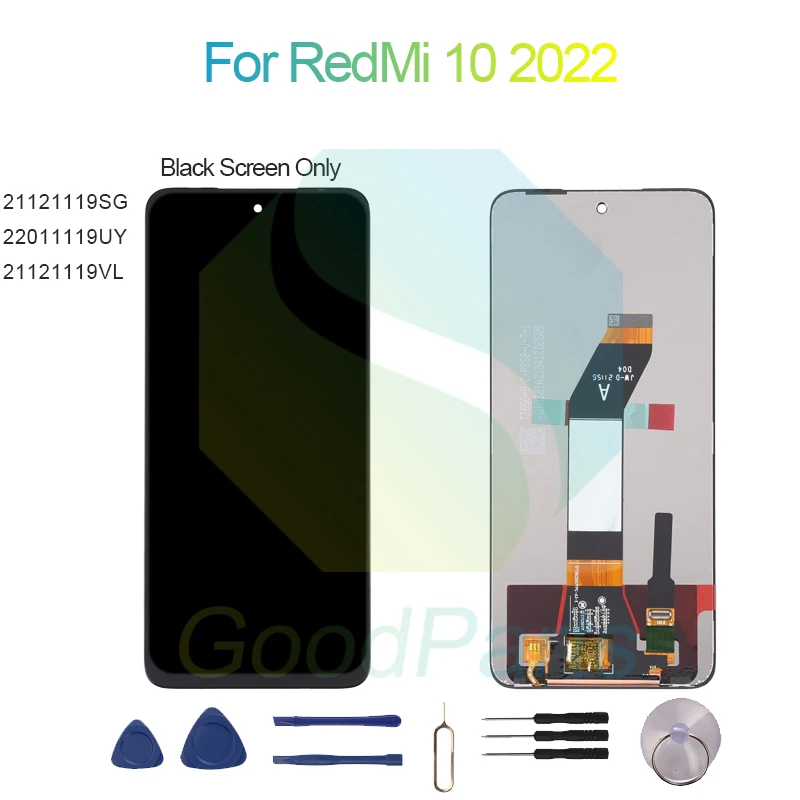 For RedMi 10 2022 Screen Display Replacement 2400*1080 21121119SG, 22011119UY, 21121119VL For RedMi 10 2022 LCD Touch Digitizer