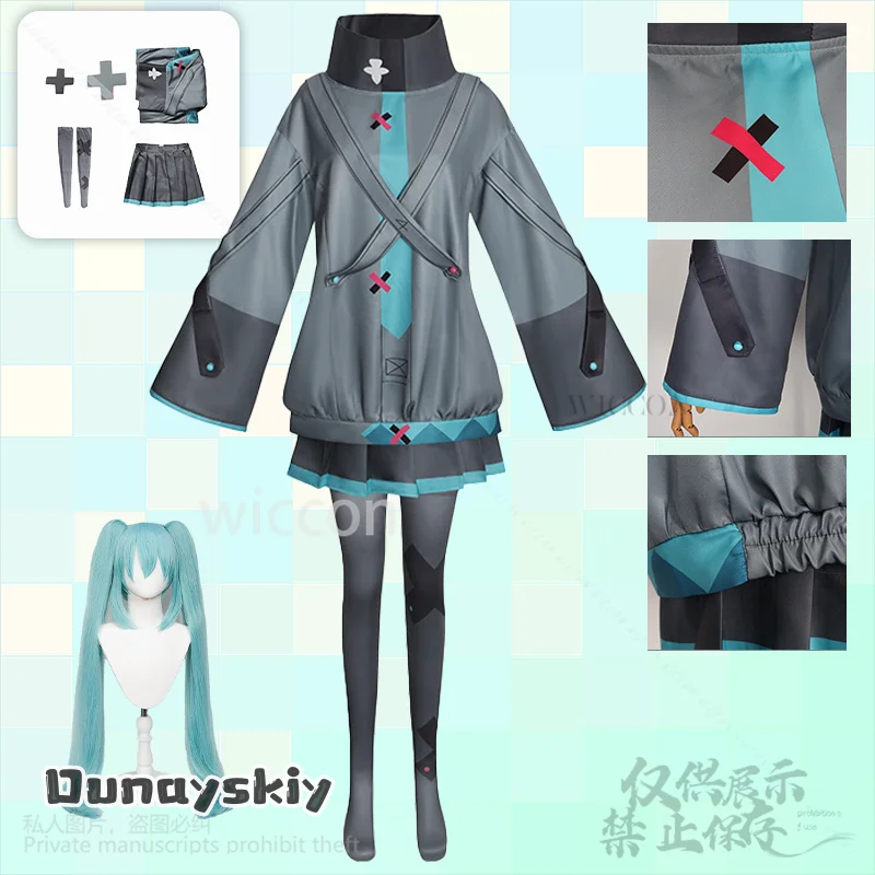 

Kowareta Sekai To Utaenai Mikuu Movie Anime ShowGame Project Sekai Косплей Jirai Kei Girls Cutecore Cute Dress Lolita WigClothes