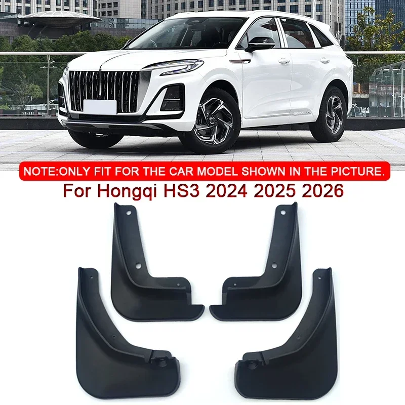 Para Hongqi HS3 2024 2025 2026 estilo de coche ABS guardabarros de coche protector contra salpicaduras guardabarros guardabarros