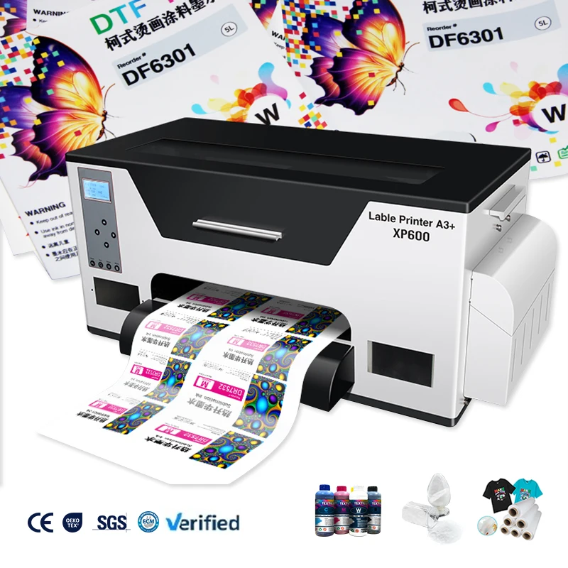 A3 DTF Printer With Epson XP600 Print Head, Direct To Film Heat Transfer Machine, White Ink Circulation, PET Film Support