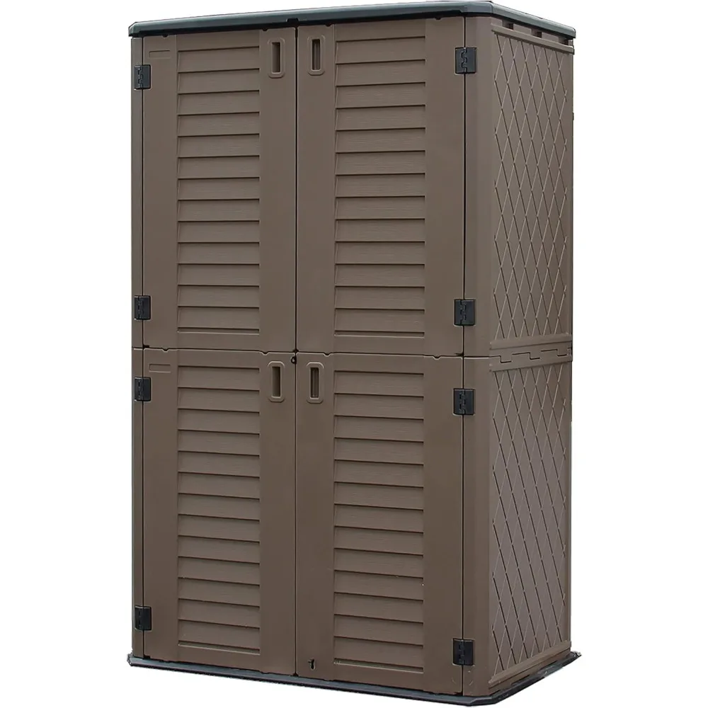 

Sheds & Outdoor Storage, 66 Cu.ft Vertical Storage Sheds Outdoor with Floor, Outdoor Storage Cabinet Waterproof for Bike Shed