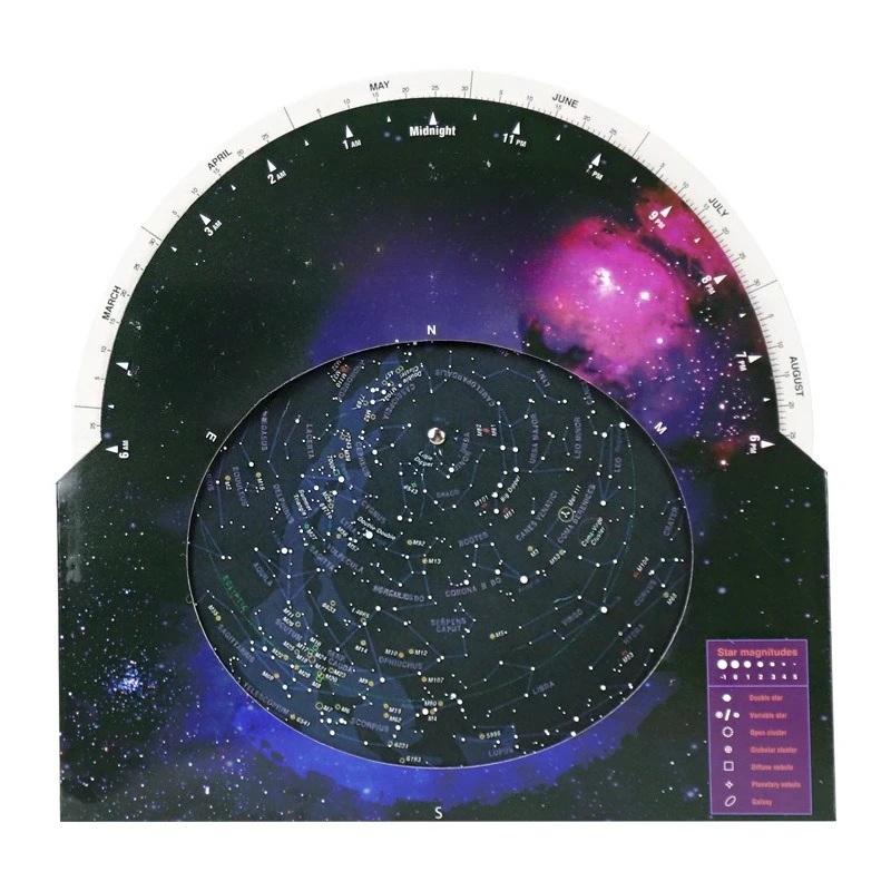 English Version of High Definition Star Map Rotating Astrolabe English Rotating Star Map Telescope Accessories,
