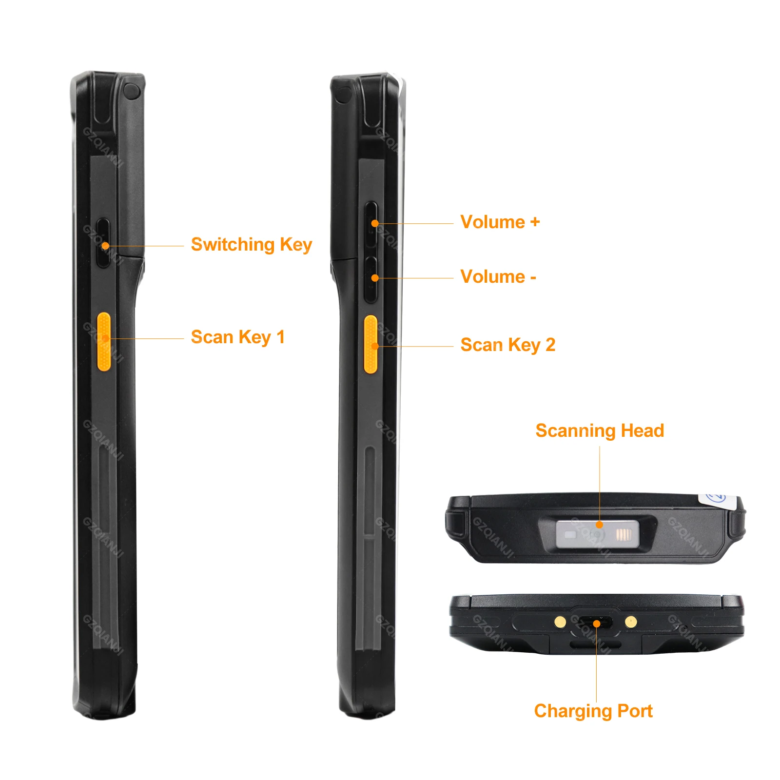 Imagem -03 - Dispositivo Terminal Handheld de Pda com Correia do Case 4g Andróide 12 Armazém 1d 2d qr Leitor Varredor Terminal Escolha do Carregador 4g 64g