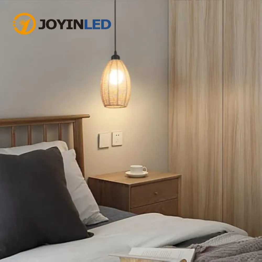 

Imitation Hemp Rope Woven Pendant Lights Minimalist Lampshade Hanging Lamp Lighting Fixture Ceiling Light Room Decor Chandeliers