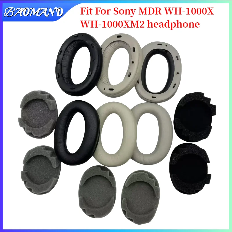 

BAOMAND Replacement Ear Pads Cushions For Sony MDR WH-1000X WH-1000XM2 Headphone Softer Protein Leather Earpads