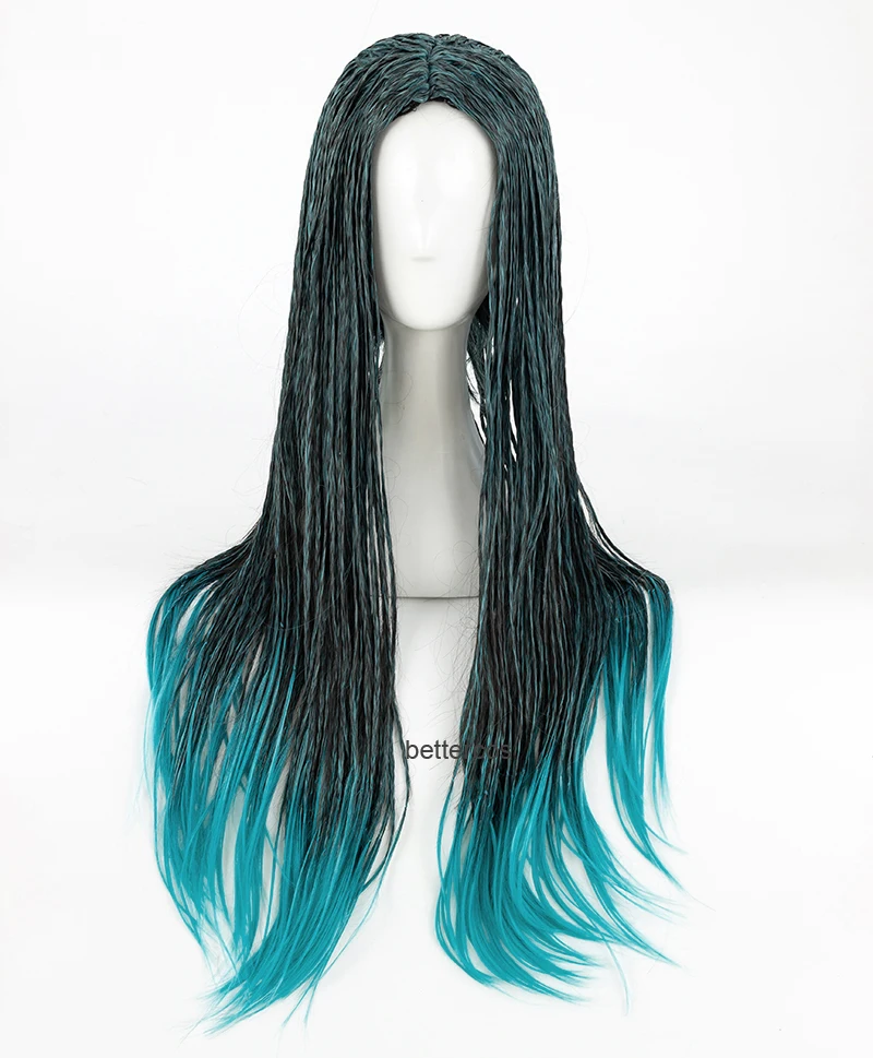 Descendants 2 Uma Cosplay Wig Braided Heat Resistant Synthetic Hair Wig + Wig Cap