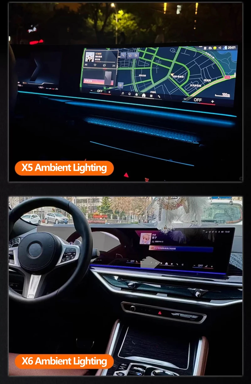 LED für BMW Instrument Umgebungsbeleuchtung für BMW 2/3/4/7 Serie X5 X6 X7 M3 M4 G20 G22 G80 G82 Gebogenes Display Umgebungsbeleuchtung – Detail 6