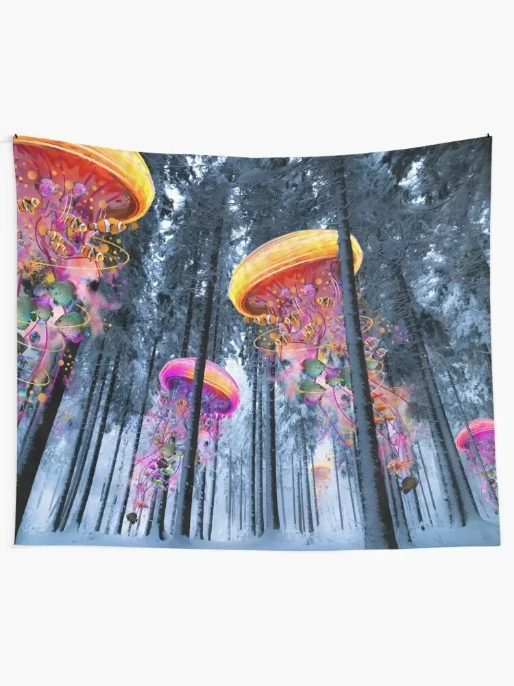 New Winter Forest of Electric Jellyfish Worlds Tapestry Decorations For Your Bedroom Bedroom Decor Bedroom Decoration Tapestry