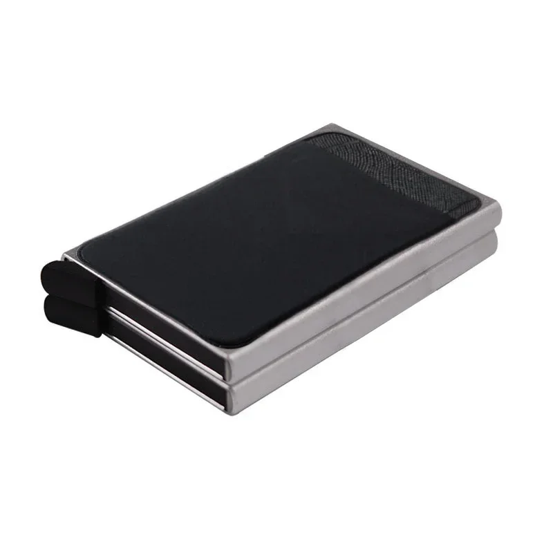 Automatische Pop-Up Kreditkarteninhaber Brieftasche Männer RFID Metall Mini Magic Smart Card Clips Minimalistische Brieftaschen ID Halter Kartenetui