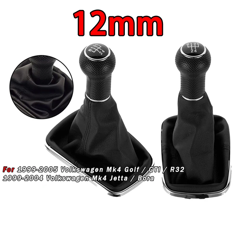 

12mm For Volkswagen Golf, Bora, Jetta GTi, MK4 interior accessories with new 5/6 speed 12mm shift knob and lever shifter foot pe