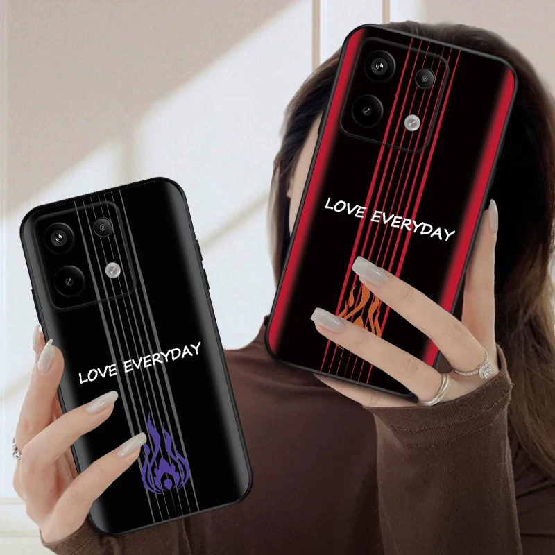 

Cute Love Everyday For Redmi Note 9 9S 10 11 12 12S 13 Pro+ Plus 5G India 14 Pro 4G Global 14S 13C 14 silicone soft phone case