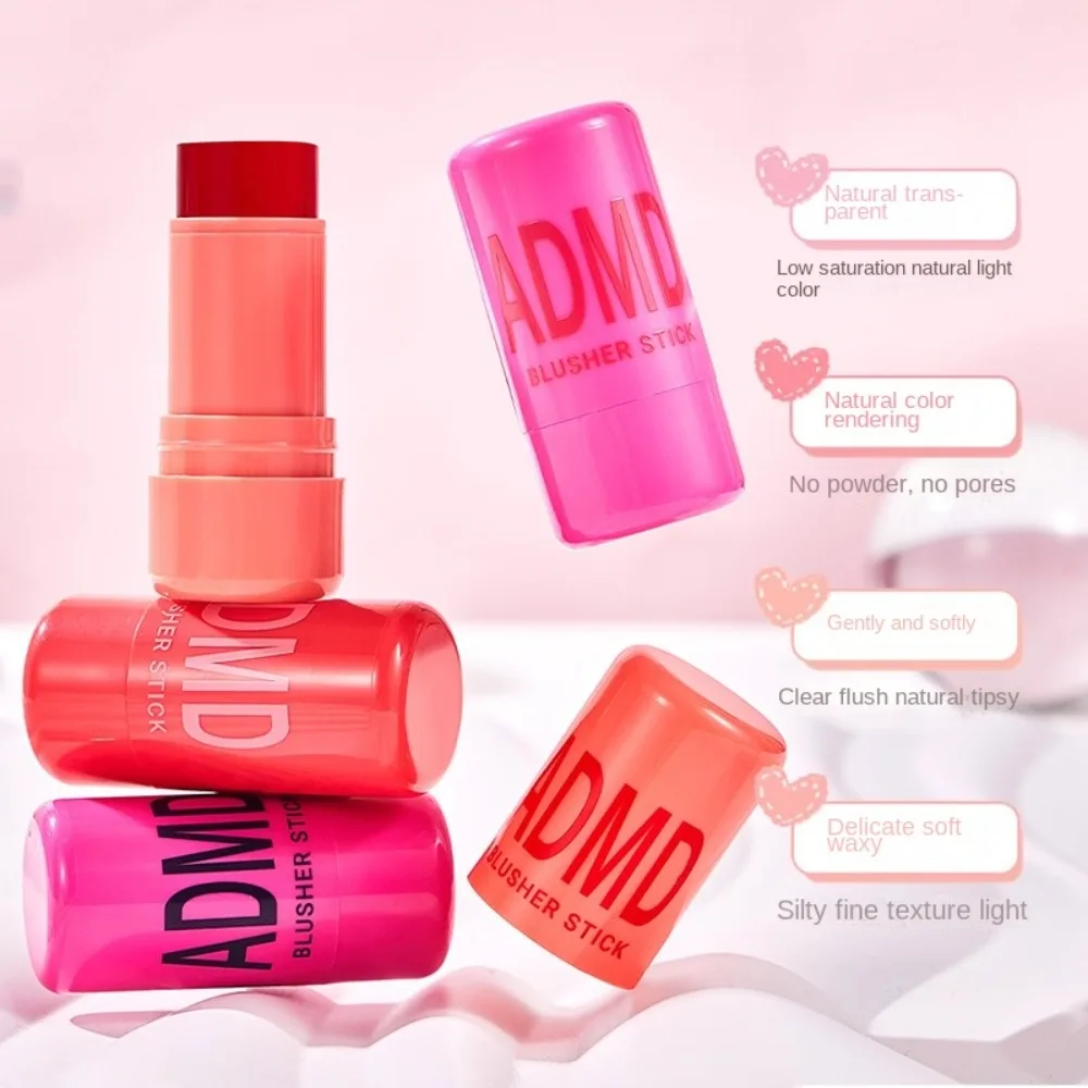 2PCS 4 Colors Multi-Use Lip Gloss Fashion Long Lasting Formula Facial Contour Rouge 3-in-1 Design Matte Finish