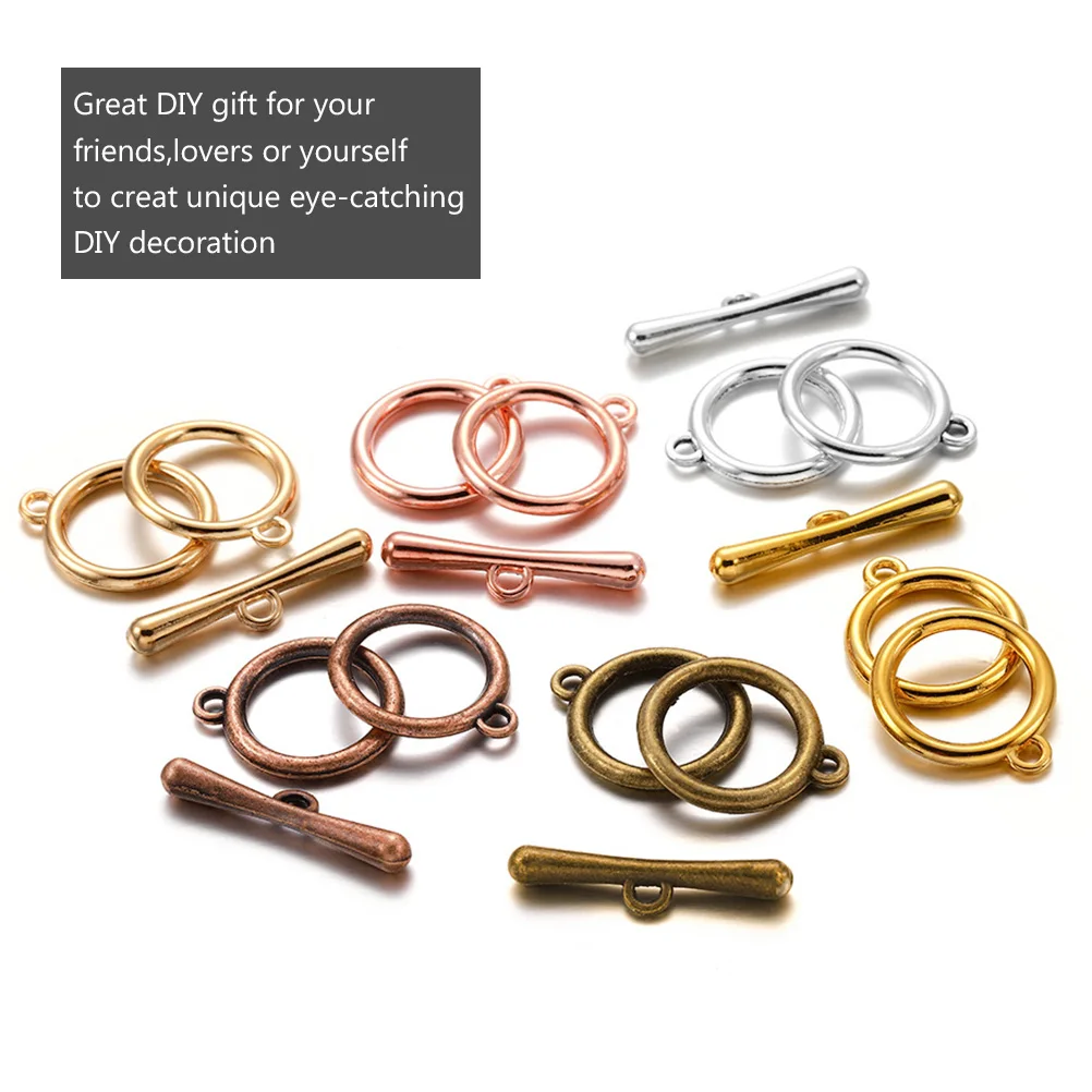 

60pcs OT Button Clasps High Quality Jewelry Making Supplies Kit Bracelet DIY Accessories Zinc Alloy Material Long Lasting Use