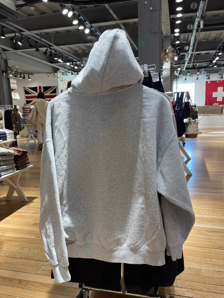 Letter Print Loose Hoodie Woman Autumn Drawstring Hooded Zipper Pockets Open-up Sweatshirt Casual Preppy Style Oversized Hoodies